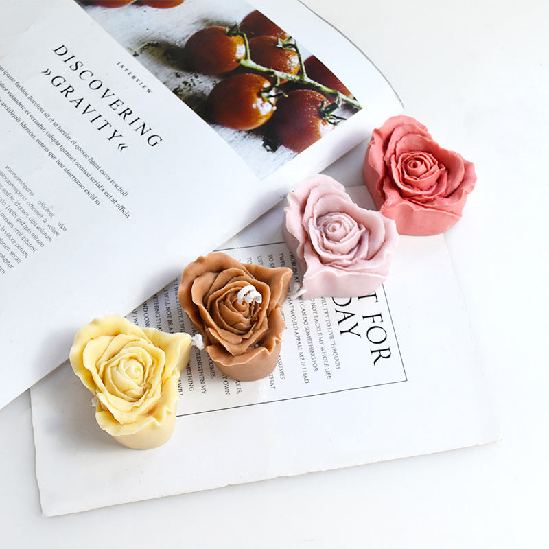 Rose Love Heart Silicone Candle Mould