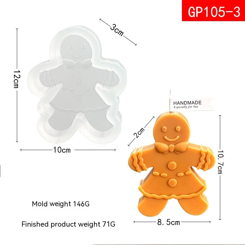 Christmas Gingerbread Man Candle Mould