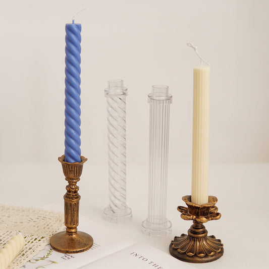 Taper Candle Moulds for Twist Stripe Pillar candle making