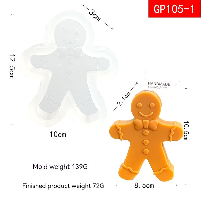 Christmas Gingerbread Man Candle Mould