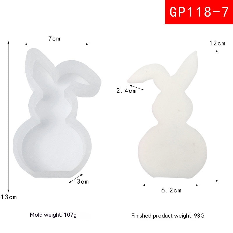 Cute Rabbit Aromatherapy Candle Silicone Mould