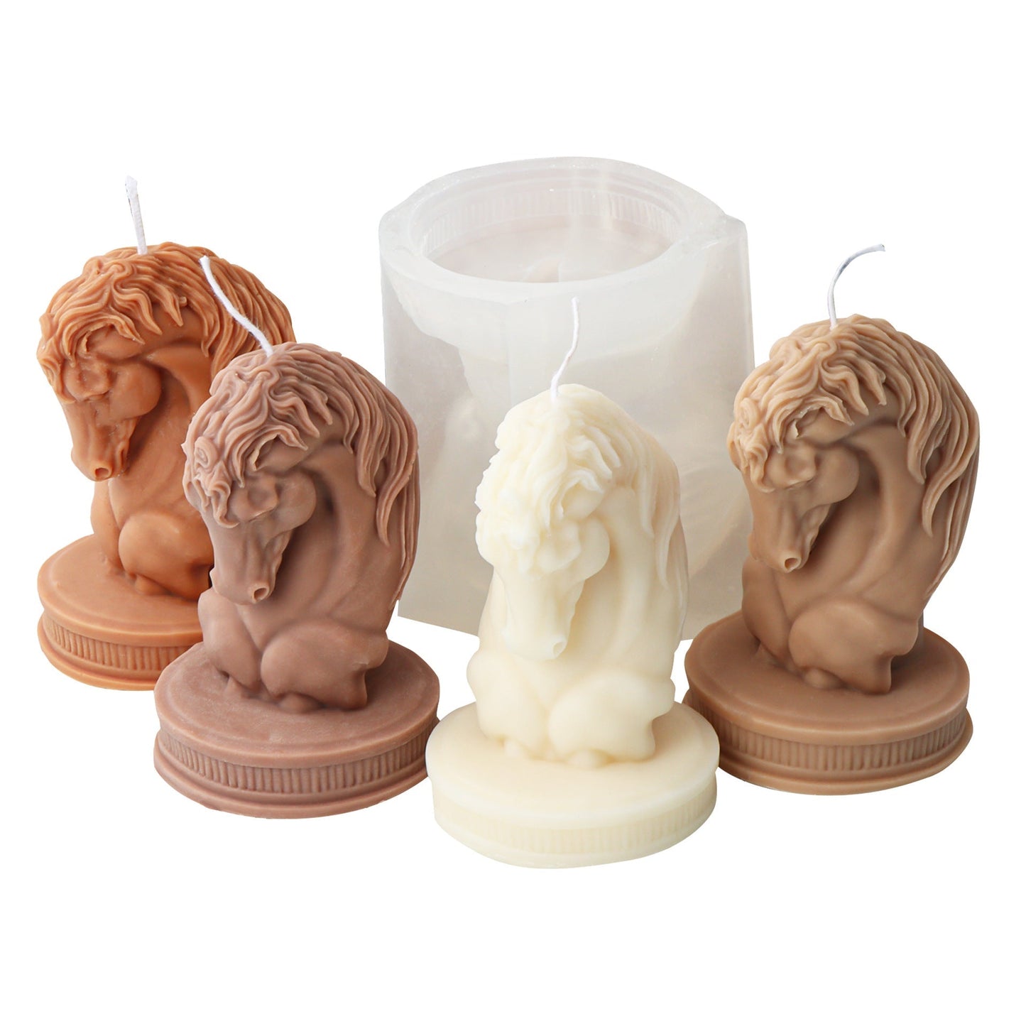 Horse Head Statue Silicone Candle Mould