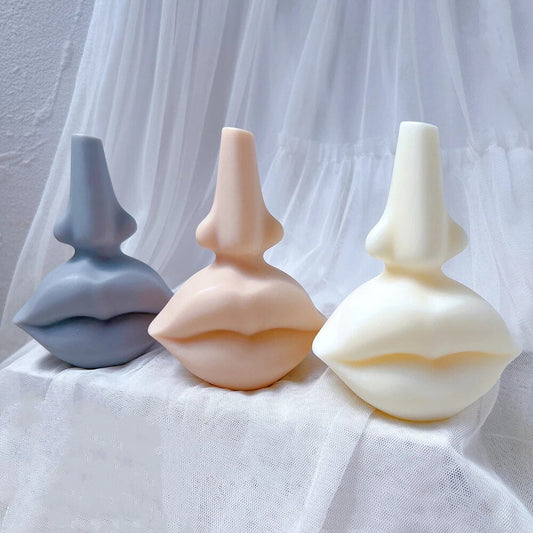 Facial Features Lip Nose Candle Mould