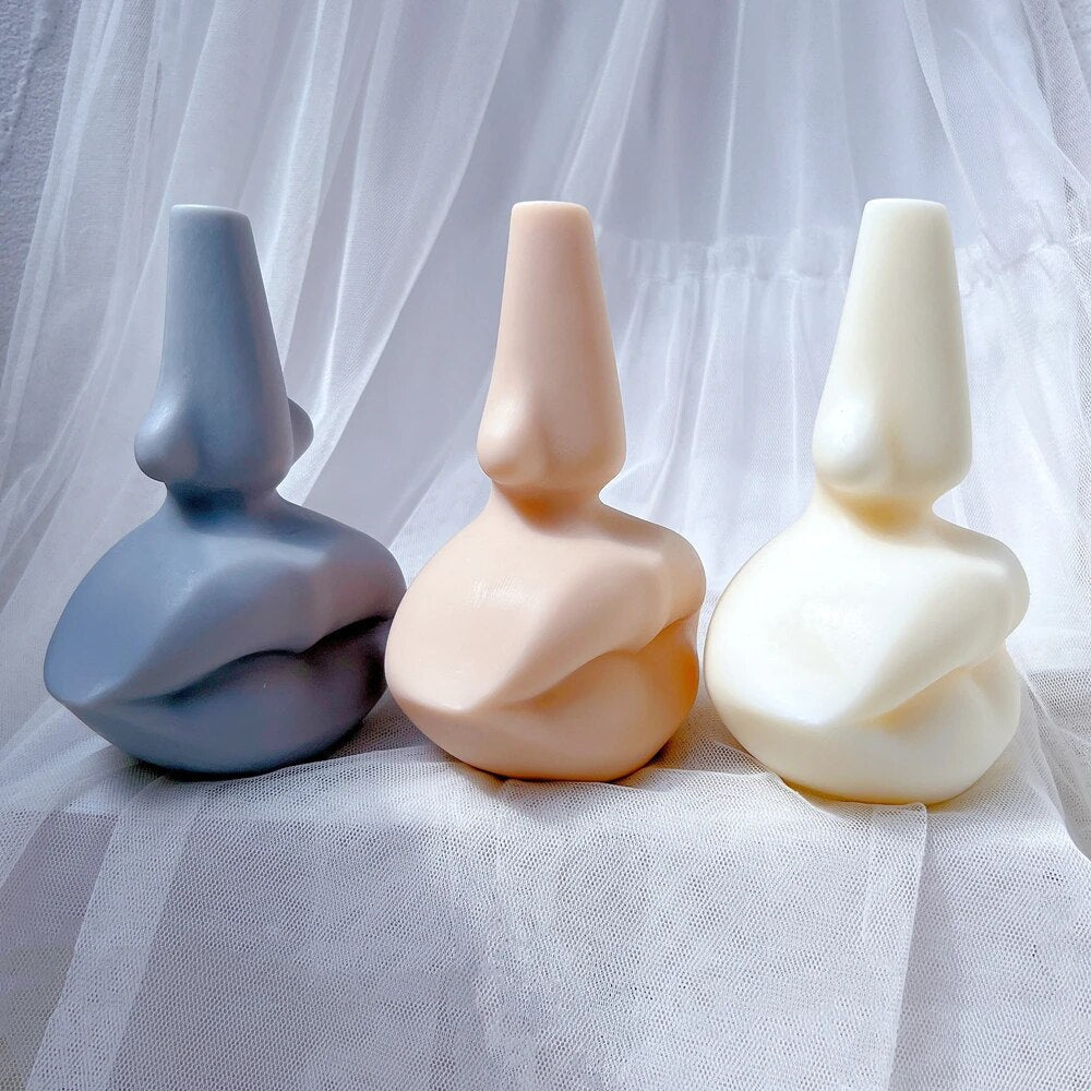 Facial Features Lip Nose Candle Mould