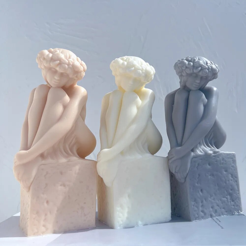 Virgo Christel Marott Zodiac Figurine Candle Silicone Mould