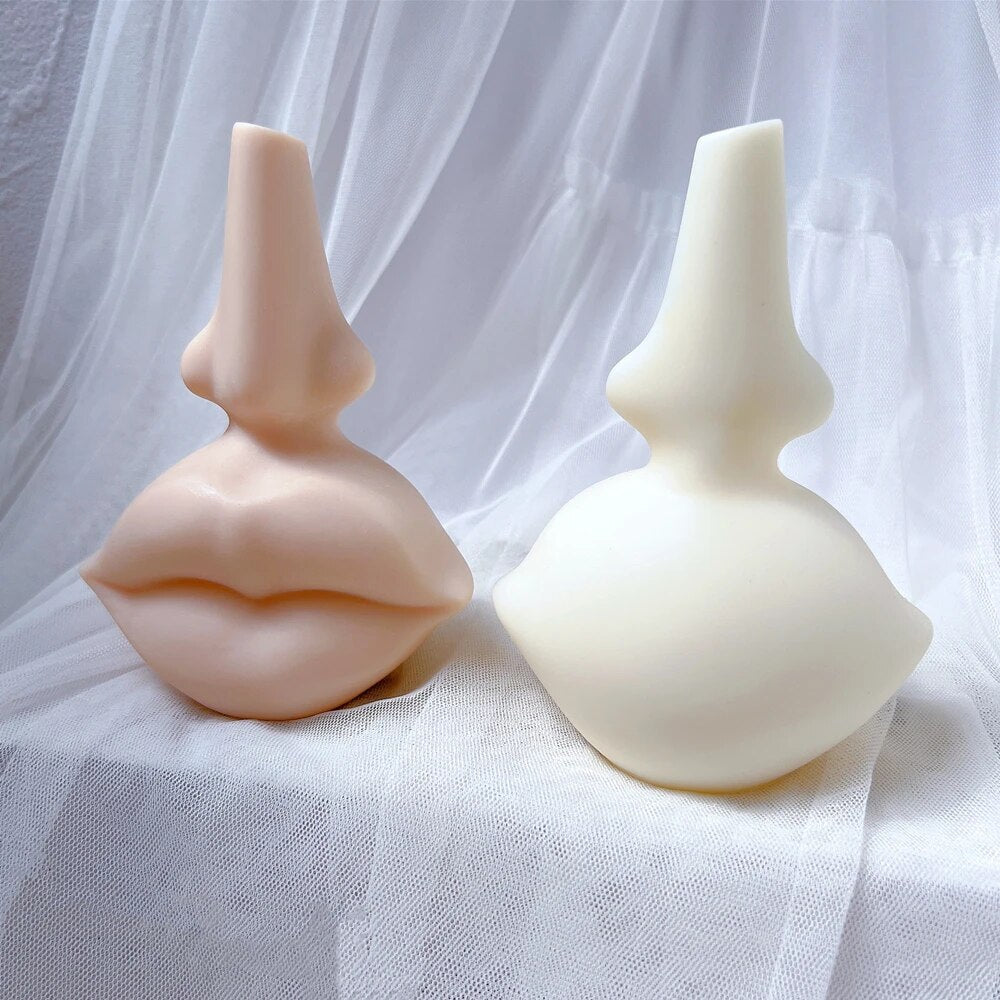Facial Features Lip Nose Candle Mould
