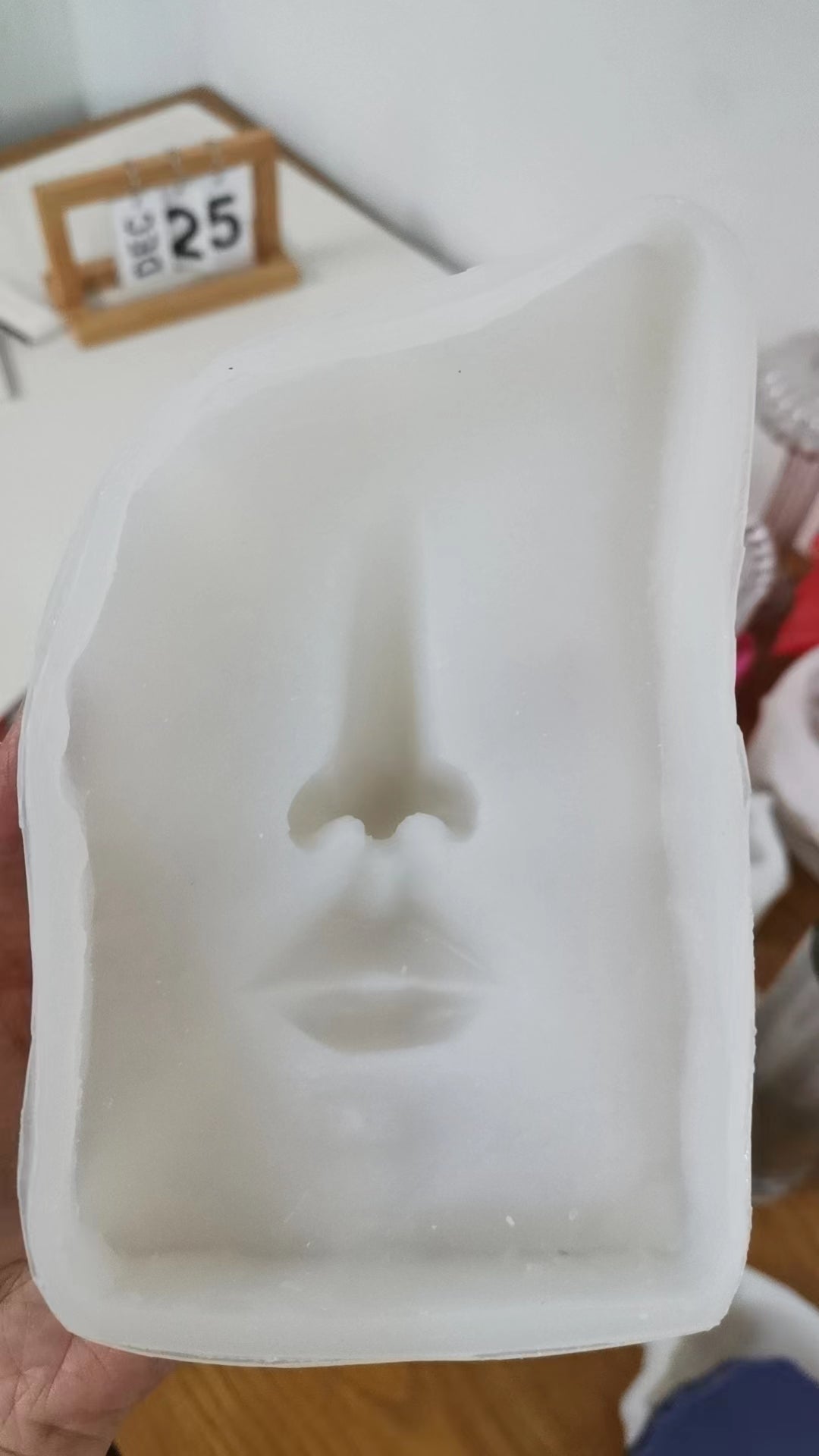 Abstract Facial Candle Mould