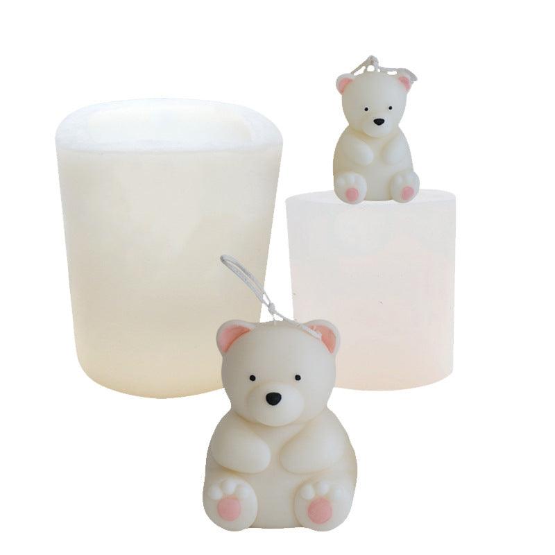 Adorable 3D Bear Silicone Candle Mould Candles Moulds