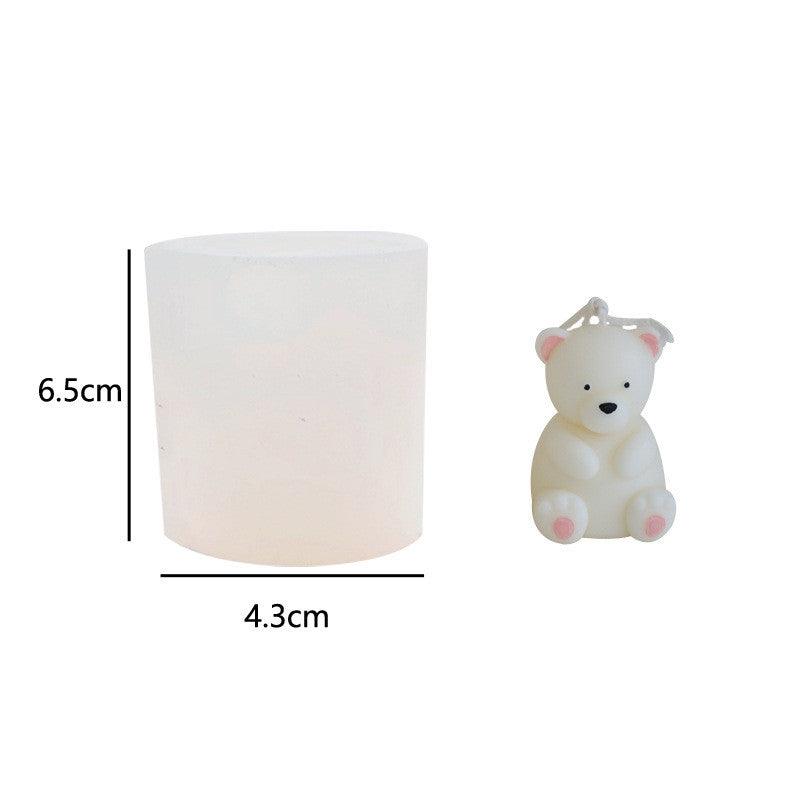 Adorable 3D Bear Silicone Candle Mould Candles Moulds