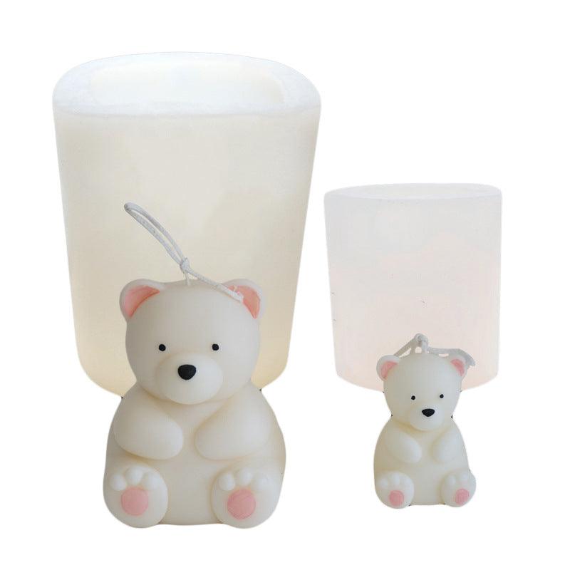 Adorable 3D Bear Silicone Candle Mould Candles Moulds