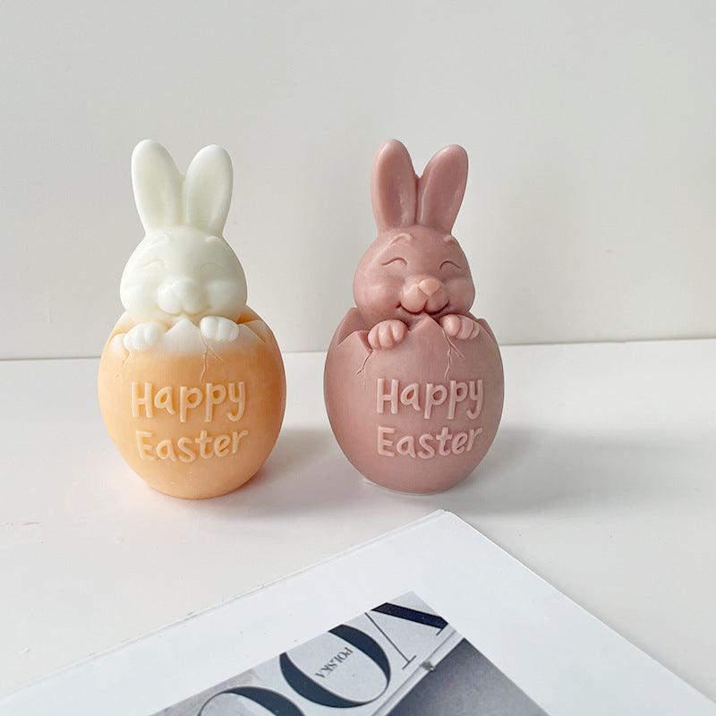 Candle Mould DIY Easter Shell Breaking Rabbit Aromatherapy Plaster Ornaments Candles Moulds