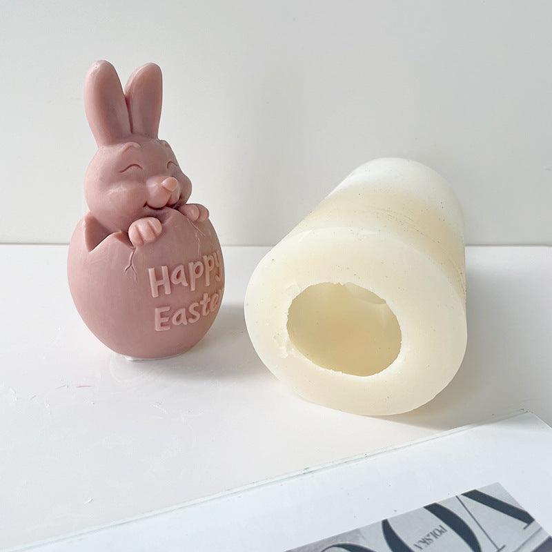 Candle Mould DIY Easter Shell Breaking Rabbit Aromatherapy Plaster Ornaments Candles Moulds
