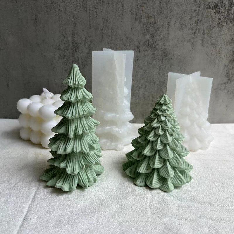 Christmas Tree Incense Candle Mould Three-dimensional Plaster Candles Moulds