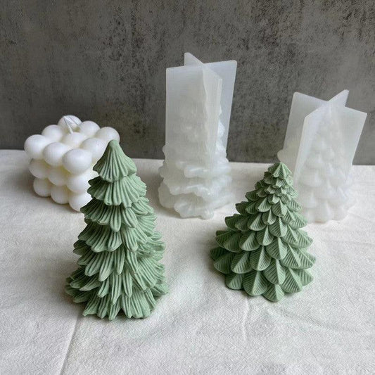 Christmas Tree Incense Candle Mould Three-dimensional Plaster Candles Moulds