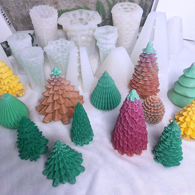 Christmas Tree Scented Candle Silicone Diy Mould Candles Moulds