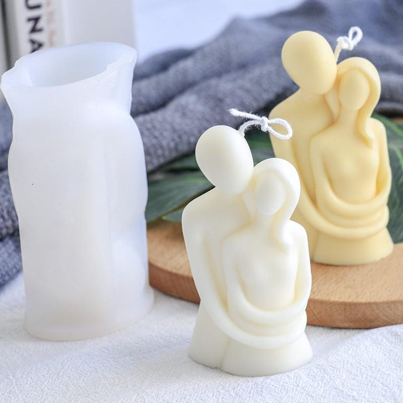 Couple Hug Love Silicone Candle Mould Candles Moulds