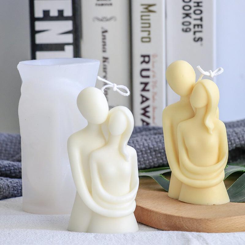 Couple Hug Love Silicone Candle Mould Candles Moulds