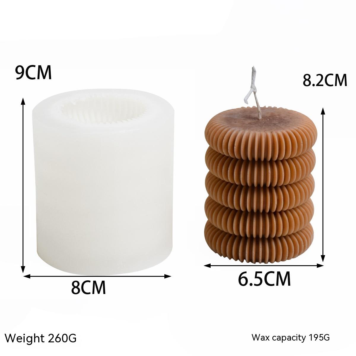 Craft Elegant Striped Candles: DIY Striped Column Candle Silicone Mould Candles Moulds