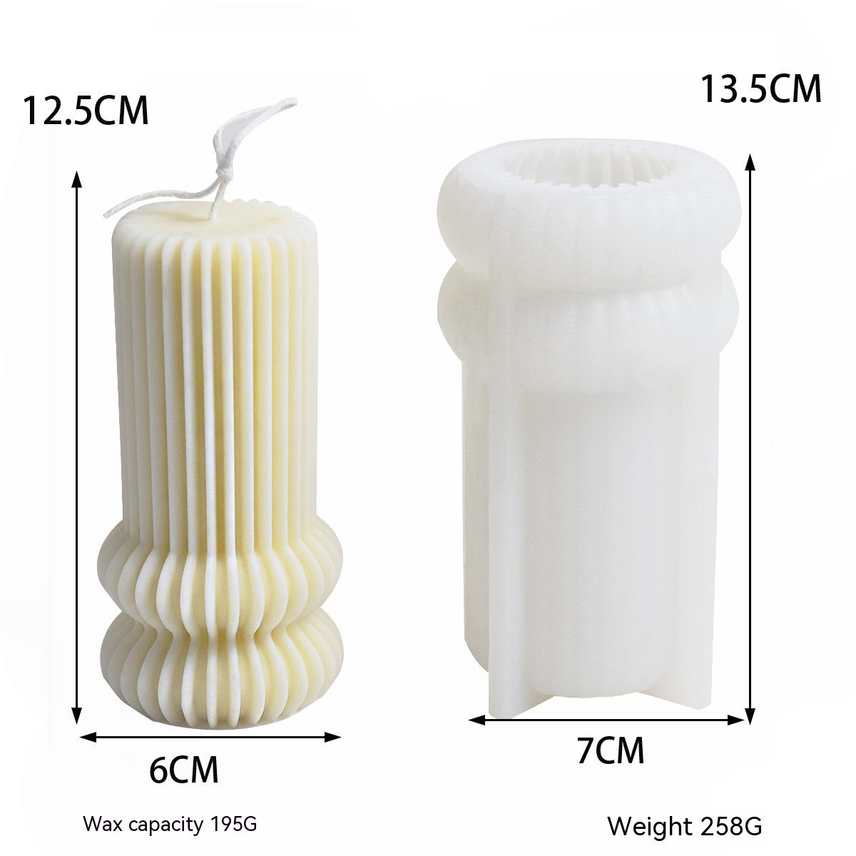 Craft Elegant Striped Candles: DIY Striped Column Candle Silicone Mould Candles Moulds