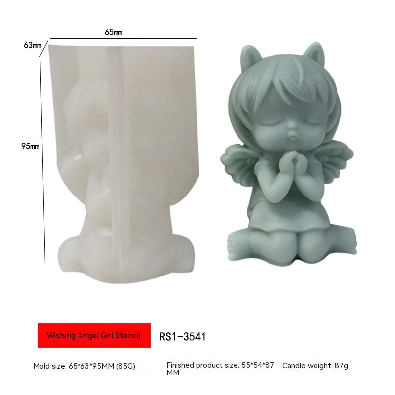 Craft Enchanting Angelic Candles with our Fantasy Angel Girl Candle Moulds Candles Moulds