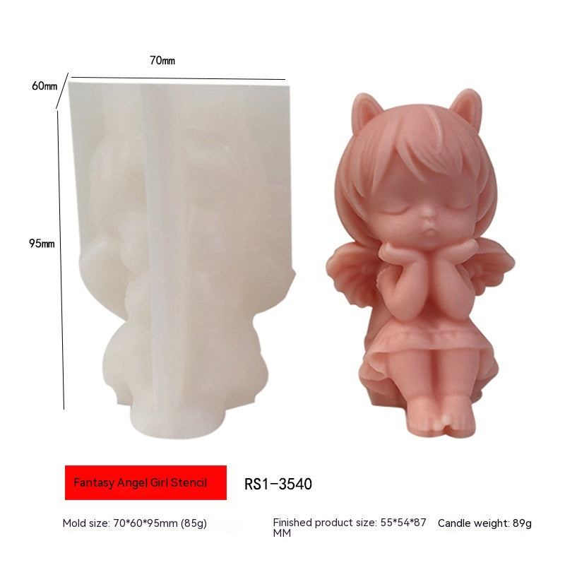 Craft Enchanting Angelic Candles with our Fantasy Angel Girl Candle Moulds Candles Moulds