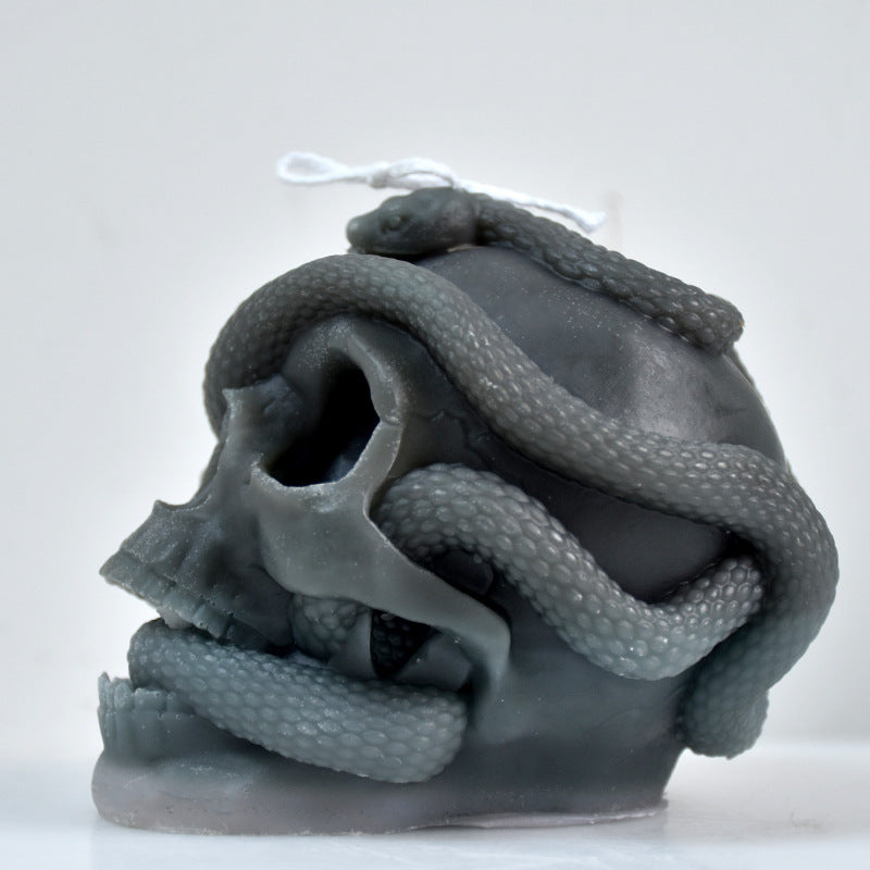 Craft Haunting Halloween Candles with Snake Winding Skull Mould | DIY Candles Moulds