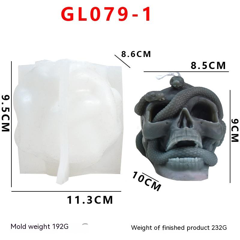 Craft Haunting Halloween Candles with Snake Winding Skull Mould | DIY Candles Moulds