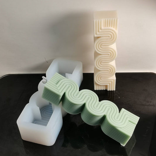 Craft Mesmerizing Geometric Candles with our Geometry Pattern Lines Candle Mould Candles Moulds