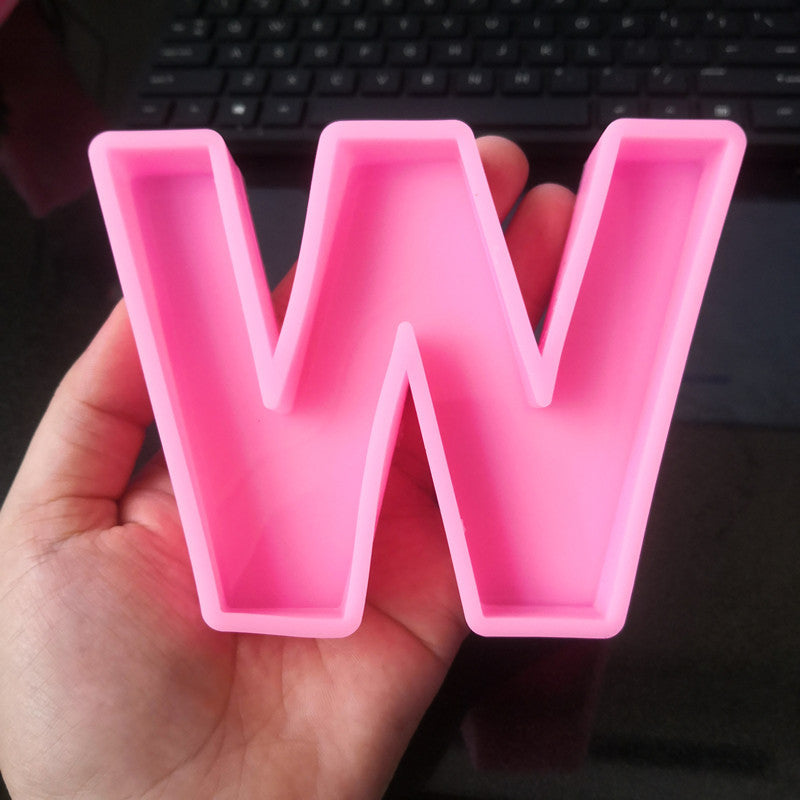 Craft Personalized Resin Art with 26 English Letters Silicone Moulds Candles Moulds