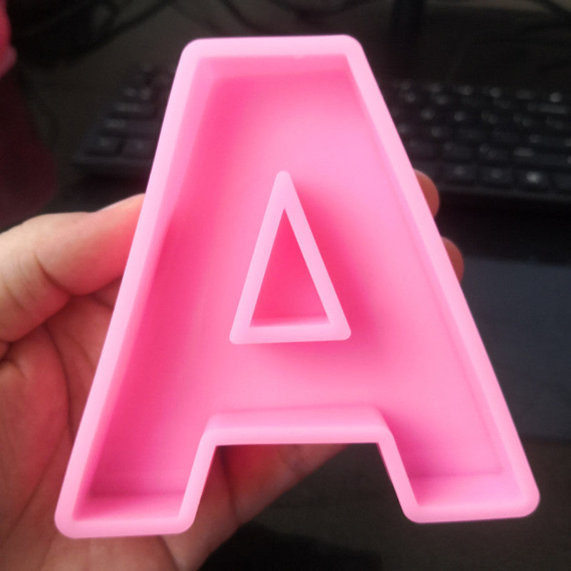 Craft Personalized Resin Art with 26 English Letters Silicone Moulds Candles Moulds