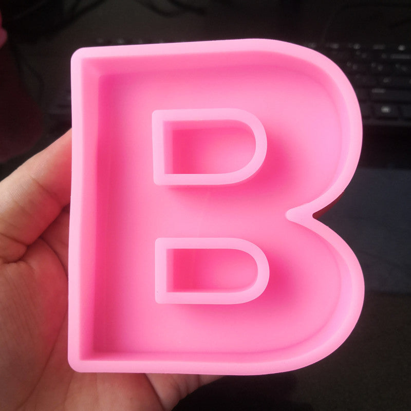 Craft Personalized Resin Art with 26 English Letters Silicone Moulds Candles Moulds