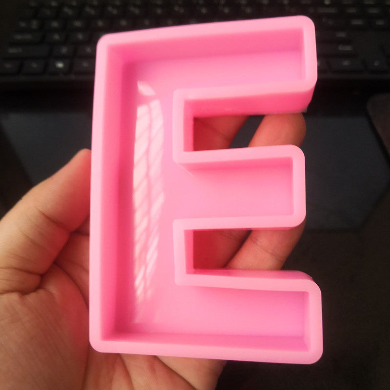 Craft Personalized Resin Art with 26 English Letters Silicone Moulds Candles Moulds