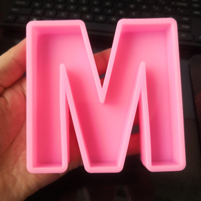 Craft Personalized Resin Art with 26 English Letters Silicone Moulds Candles Moulds