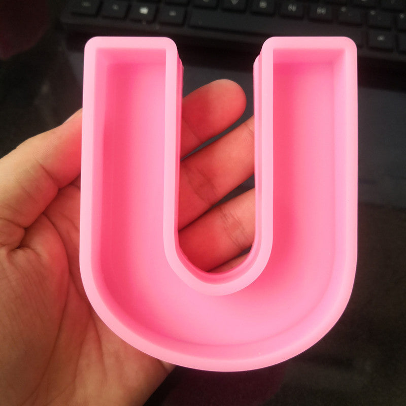 Craft Personalized Resin Art with 26 English Letters Silicone Moulds Candles Moulds