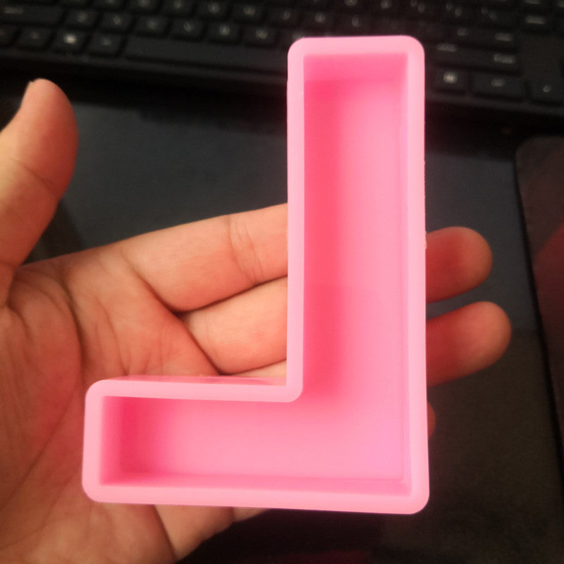 Craft Personalized Resin Art with 26 English Letters Silicone Moulds Candles Moulds
