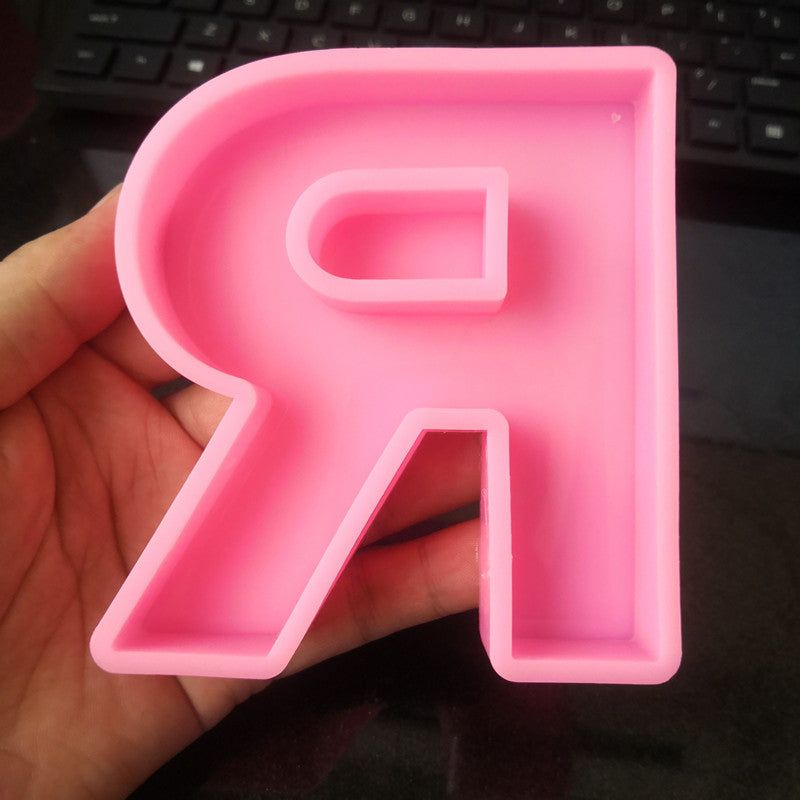 Craft Personalized Resin Art with 26 English Letters Silicone Moulds Candles Moulds