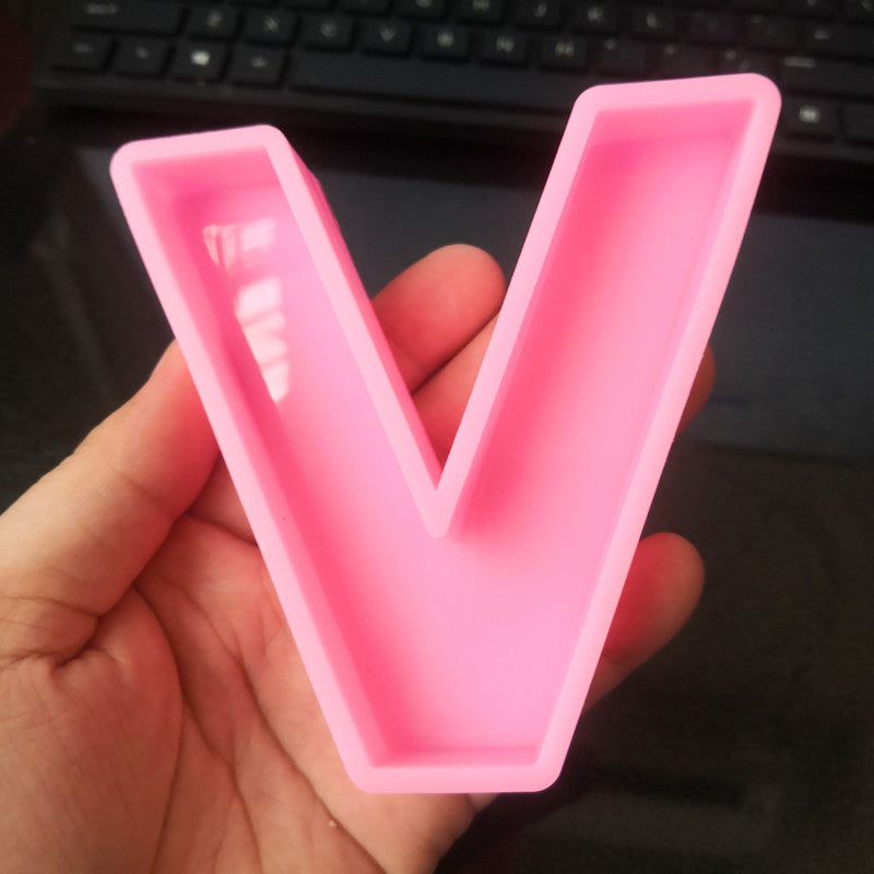 Craft Personalized Resin Art with 26 English Letters Silicone Moulds Candles Moulds