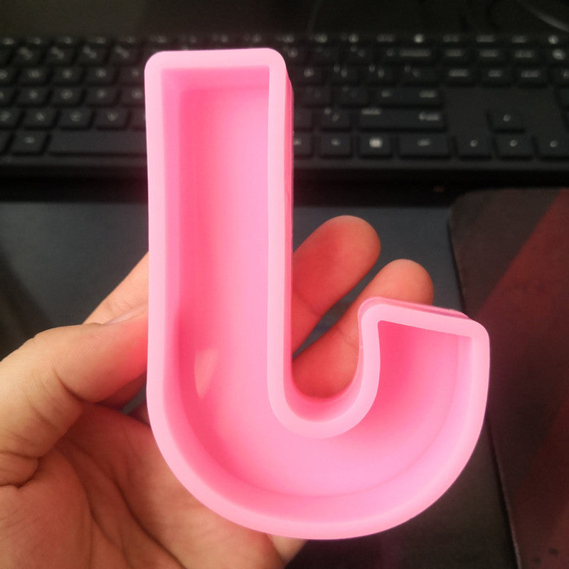 Craft Personalized Resin Art with 26 English Letters Silicone Moulds Candles Moulds
