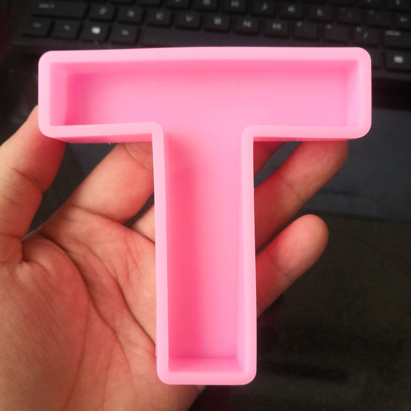 Craft Personalized Resin Art with 26 English Letters Silicone Moulds Candles Moulds