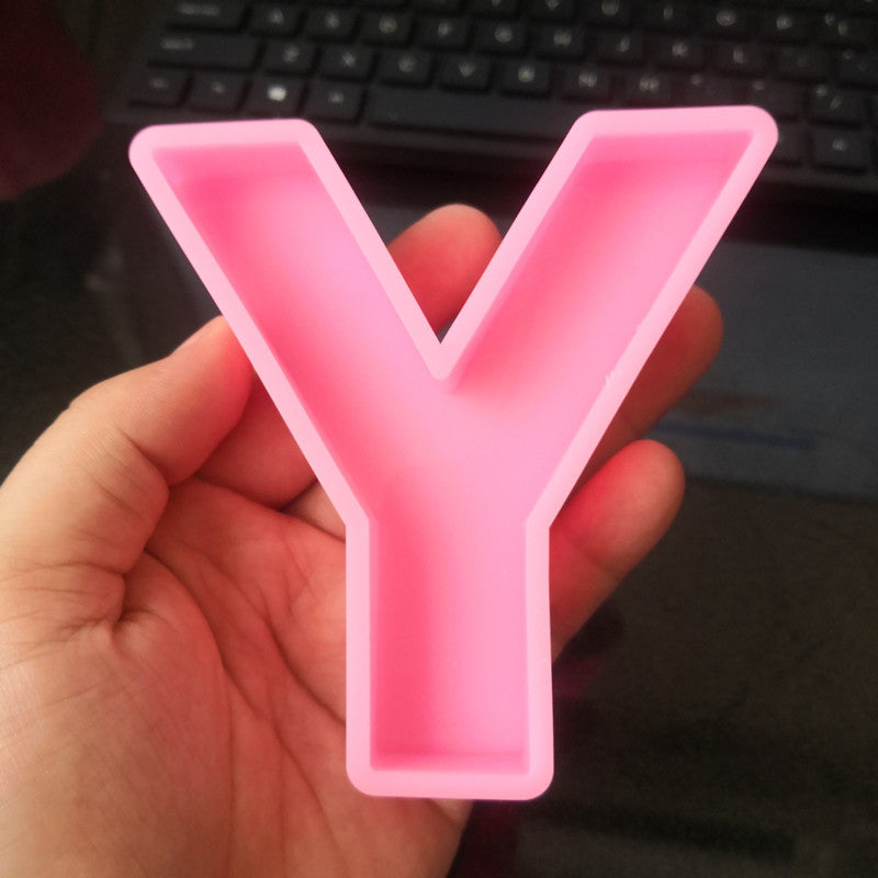 Craft Personalized Resin Art with 26 English Letters Silicone Moulds Candles Moulds