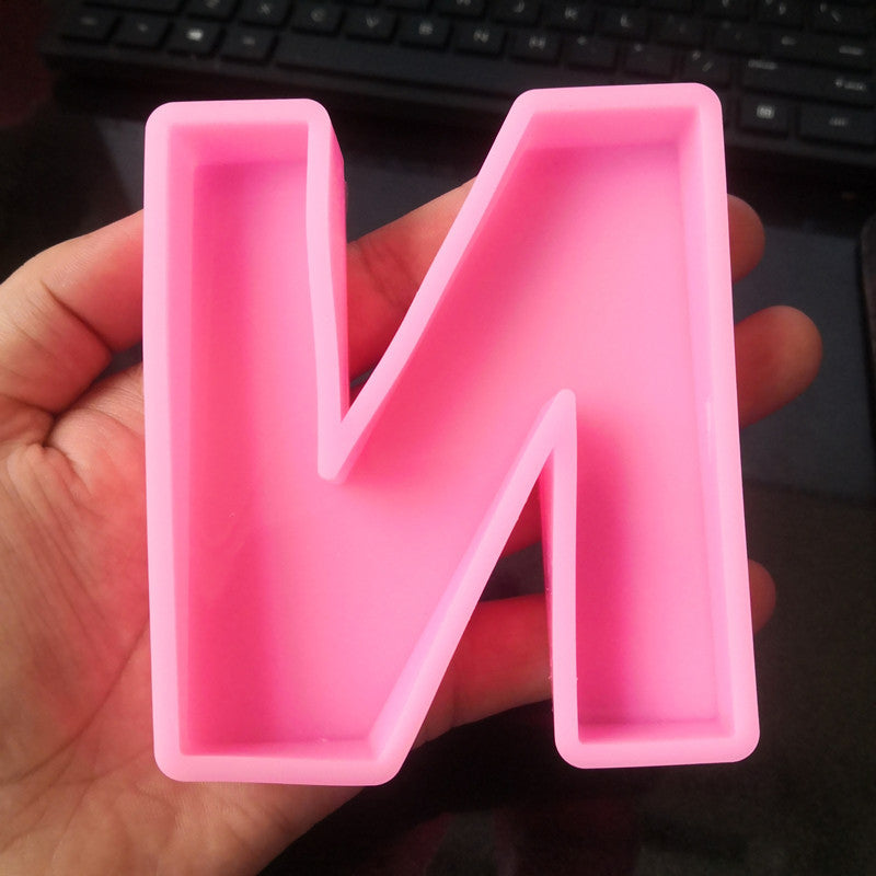 Craft Personalized Resin Art with 26 English Letters Silicone Moulds Candles Moulds