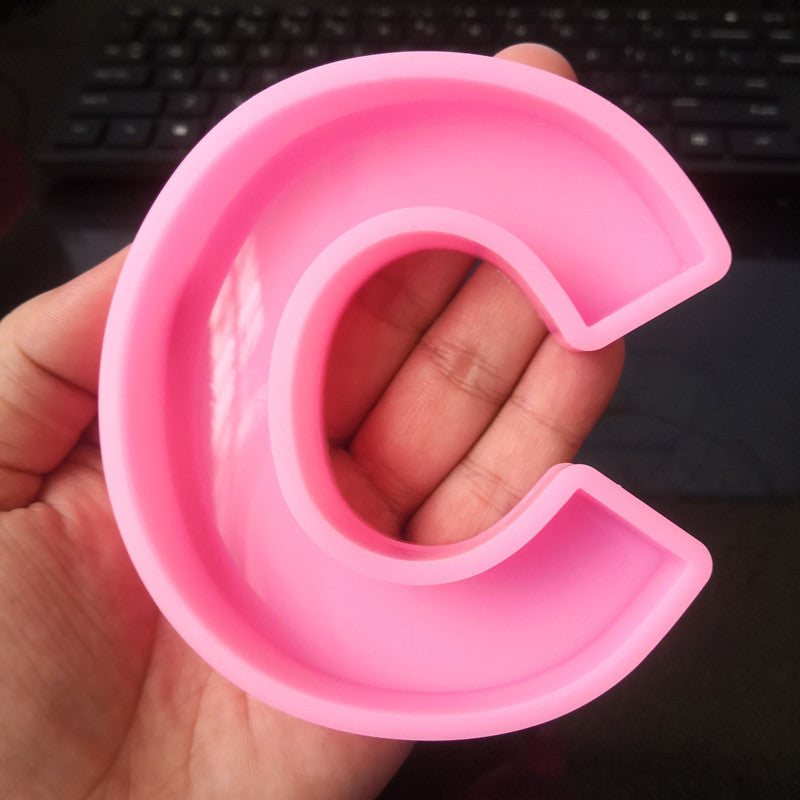 Craft Personalized Resin Art with 26 English Letters Silicone Moulds Candles Moulds