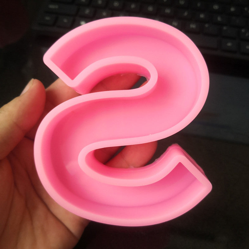 Craft Personalized Resin Art with 26 English Letters Silicone Moulds Candles Moulds