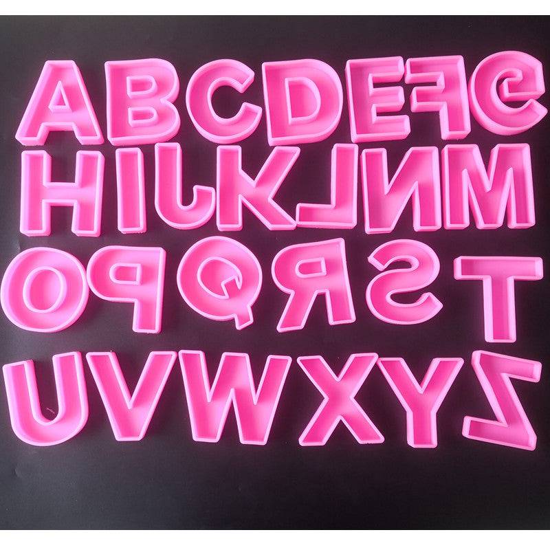 Craft Personalized Resin Art with 26 English Letters Silicone Moulds Candles Moulds