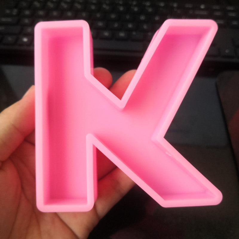 Craft Personalized Resin Art with 26 English Letters Silicone Moulds Candles Moulds