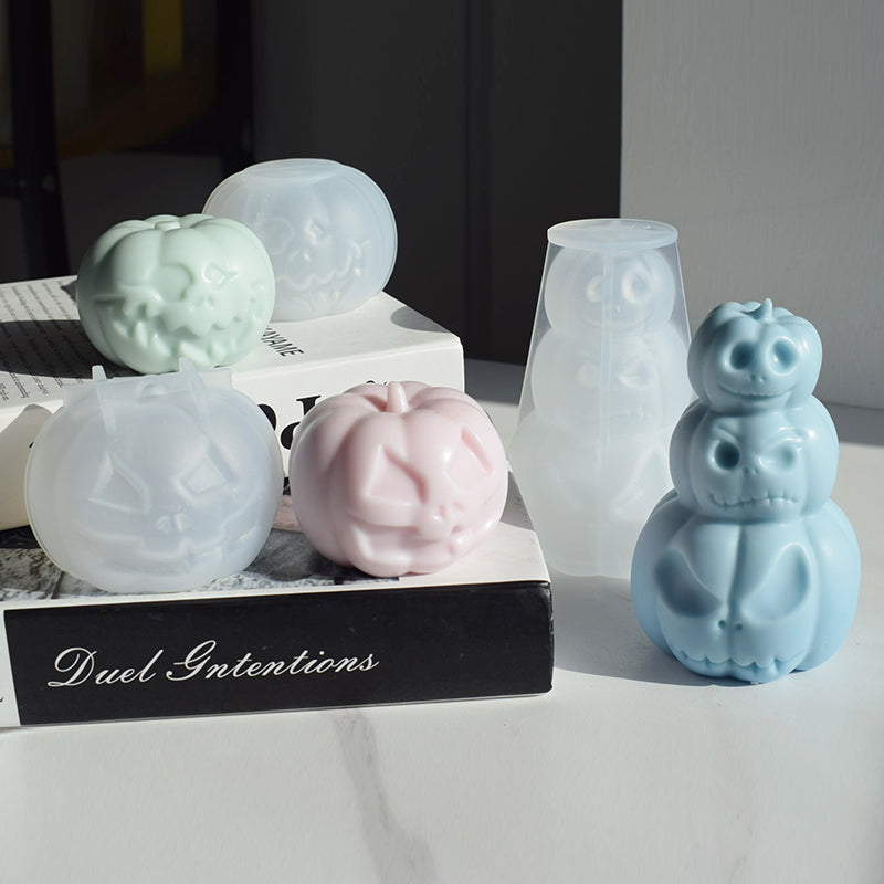 Craft Pumpkin Magic: Cartoon Spoof Pumpkin Head Aromatherapy Candle Mould Candles Moulds