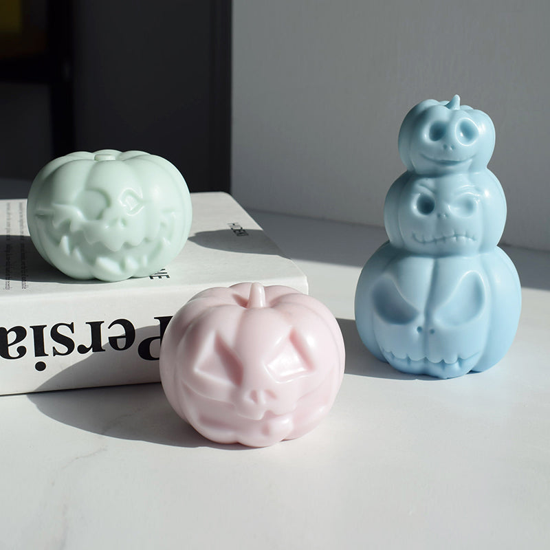 Craft Pumpkin Magic: Cartoon Spoof Pumpkin Head Aromatherapy Candle Mould Candles Moulds