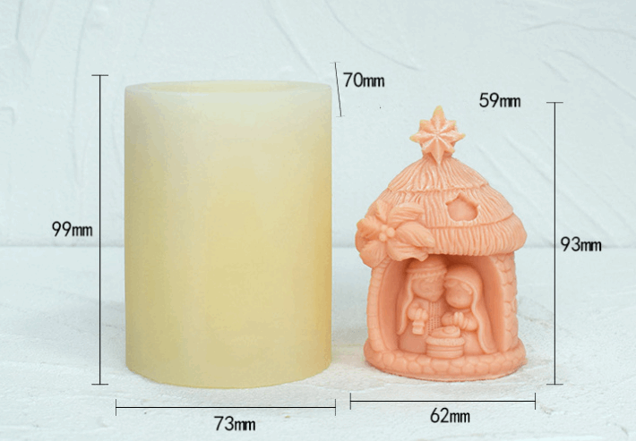 Craft Sacred Candles with Holy Family Baby Jesus Silicone Mould - Buy Now Candles Moulds