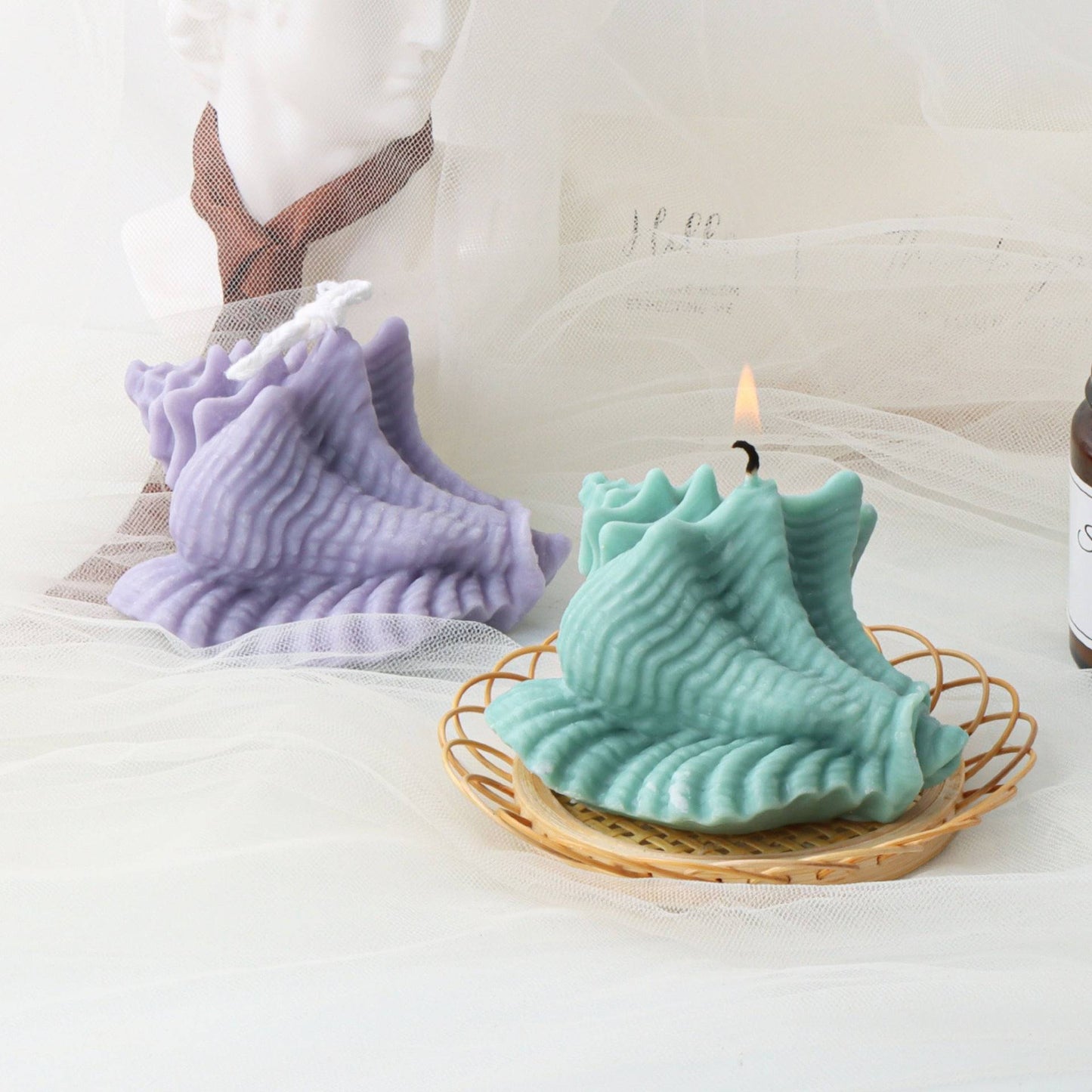 Craft Serenity at Home with Our Conch Candle Silicone Mould - Embrace Oceanic Tranquility! Candles Moulds