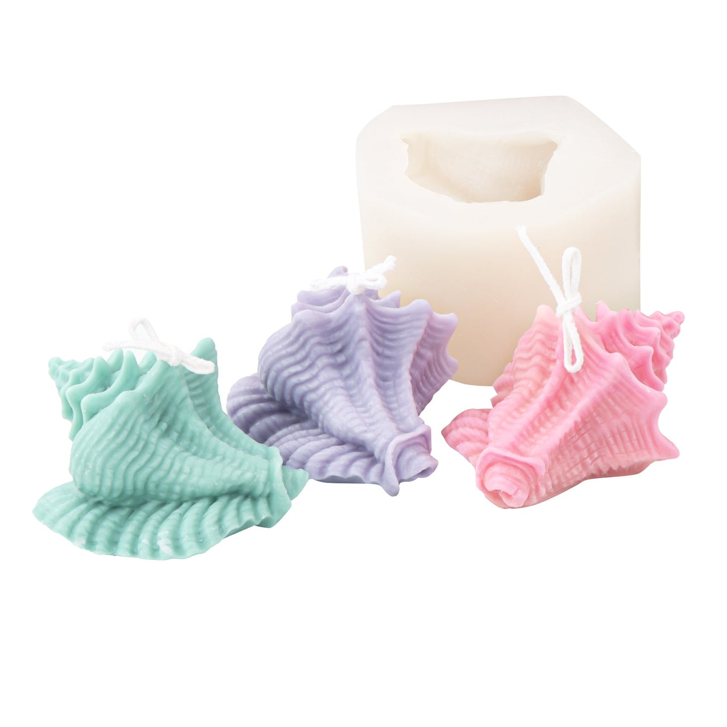 Craft Serenity at Home with Our Conch Candle Silicone Mould - Embrace Oceanic Tranquility! Candles Moulds